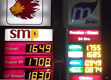 benzina prezzi padova