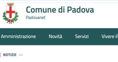 nuovo sito del Comune di Padova