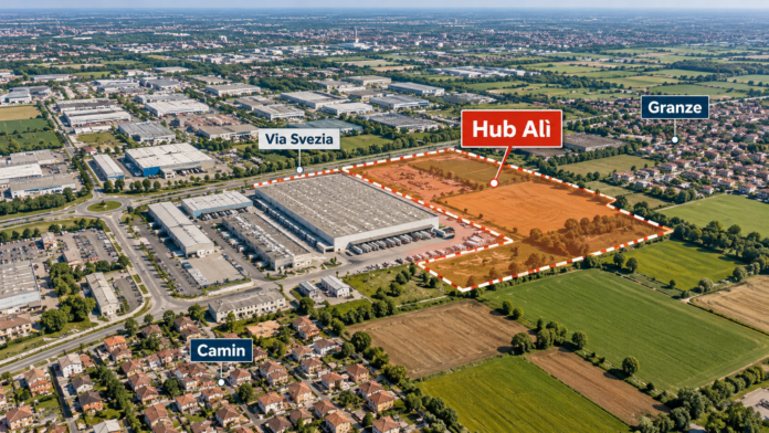 Hub Alì Padova, area di via Svezia tra Granze e Camin