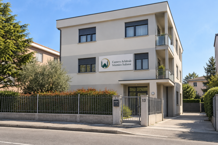 Ricostruzione grafica della sede della Camera arbitrale islamica italiana a Padova