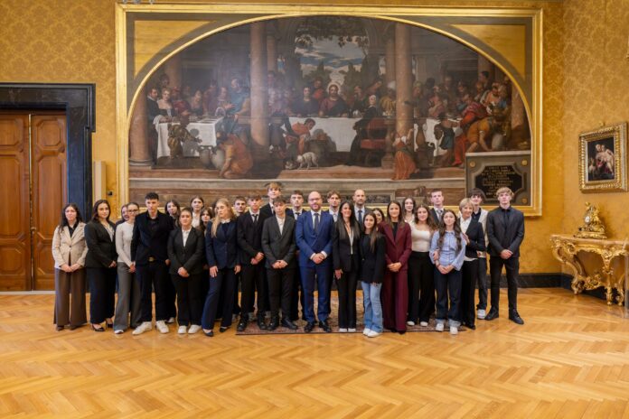 Kennedy a Montecitorio, gli studenti di Monselice con Lorenzo Fontana